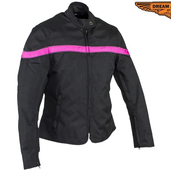 Women’s Hot Pink Racing Textile Motorcycle Jacket